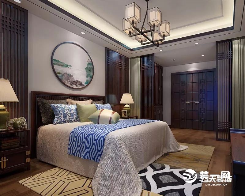 悠远中国风 天津瑞海名苑208平新中式四居装修