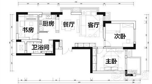 三居室装修效果图