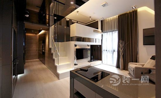天津装修网70㎡单身男士小公寓简约装修图