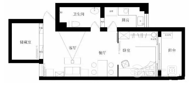 5000元改造装修37平米阁楼 刚毕业还挺满足的